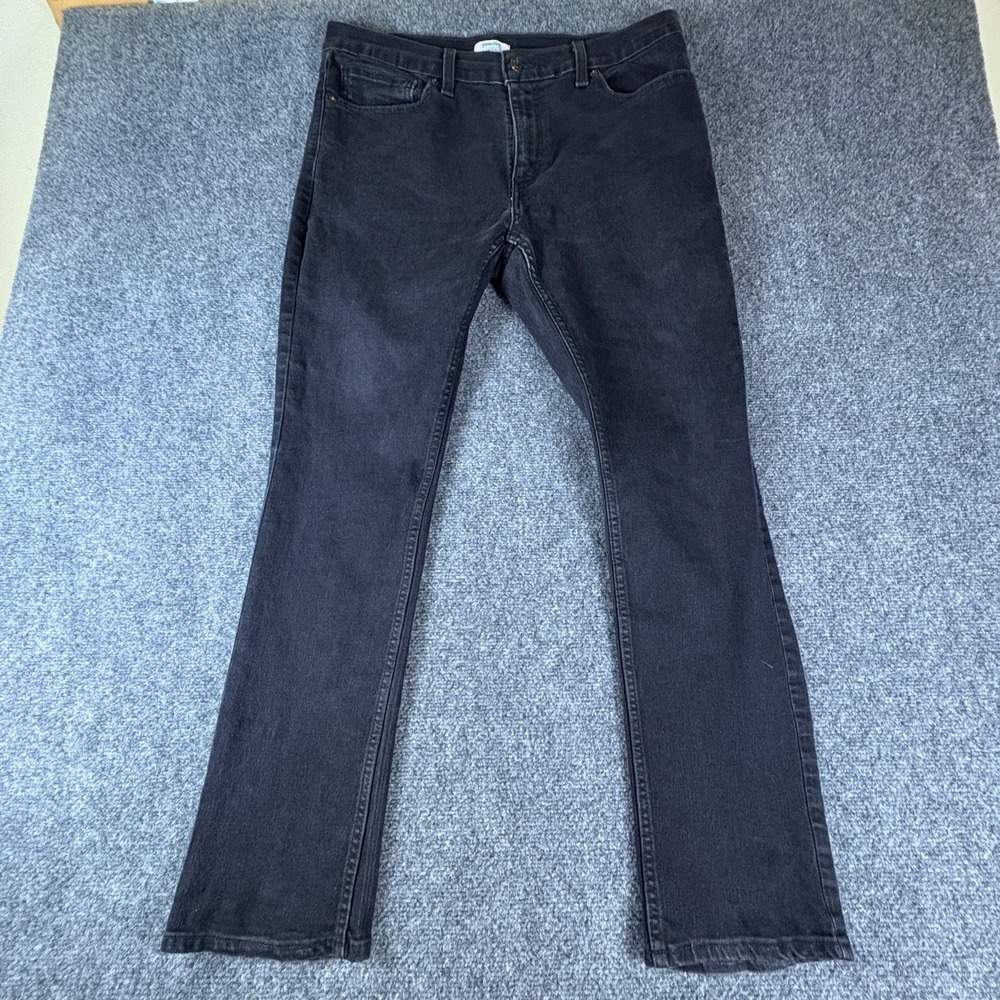 Denizen From Levi's 216 Slim Jeans Mens 34x29 Black Denim Cotton Straight Leg